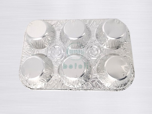 鋁箔六格甜點盒